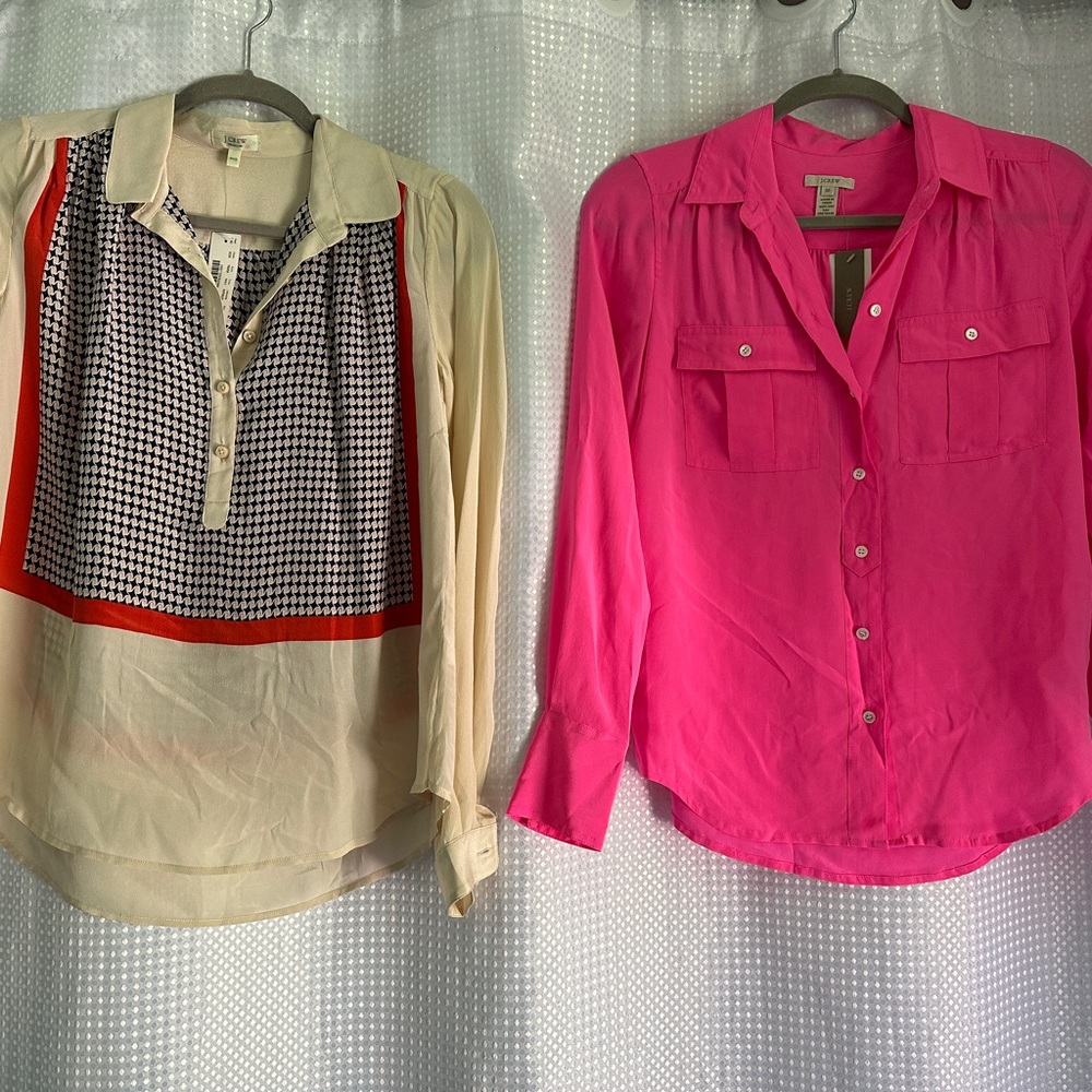J. Crew Silk Shirts NWT